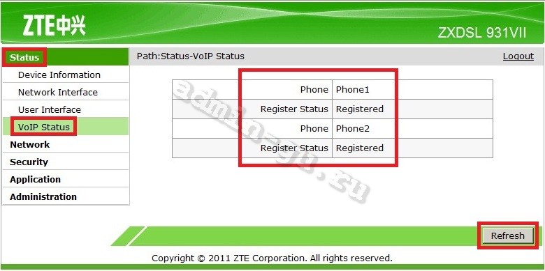 14-ZTE-ZXDSL-931VII-voip-status